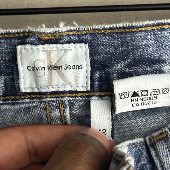 VTG Calvin Klein Denim Jean Pant Women 12 Blue Bootcut Western MX Made Mid Rise - Picture 4 of 16